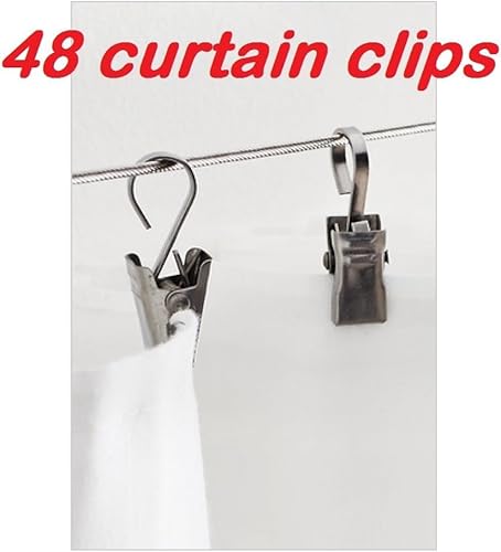 IKEA – Riktig Vorhanghaken Ring mit Clip, Edelstahl (48) von IKEA