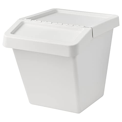 IKEA Sortera 702.558.99 Recycling-Abfalleimer mit Deckel, Größe 44 l, Weiß von IKEA