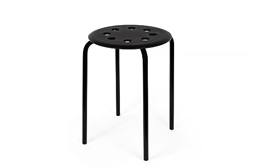 Marius IKEA Stapelhocker Stapelbarer Hocker 45 cm Sitzhöhe Stahl – wählen Sie Ihre Farbe Modern schwarz von Marius