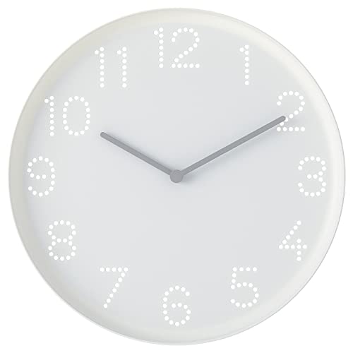 IKEA TROMMA Wanduhr, 25 cm Durchmesser, 4 cm Höhe, Weiß von IKEA