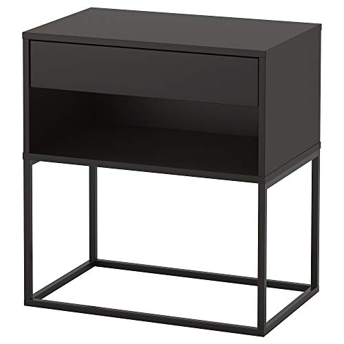 Ikea Vikhammer Nachttisch, Schwarz von Ikea