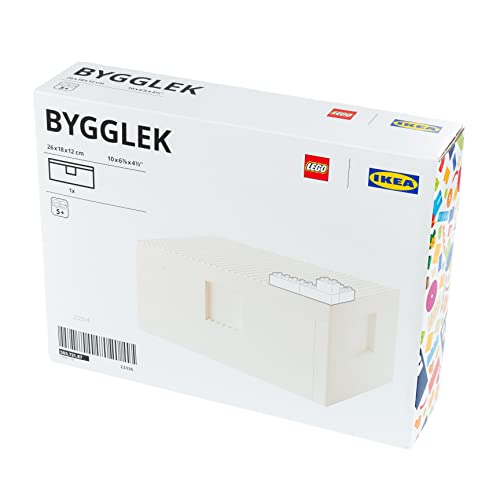 Ikea BYGGLEK LEGO® Box mit Deckel, weiß, 26 x 18 x 12 cm, 503.721.87 von Ikea