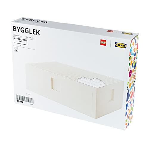 Ikea BYGGLEK LEGO® Große Box mit Deckel, weiß, 35 x 26 x 12 cm, 103.542.08 von Ikea