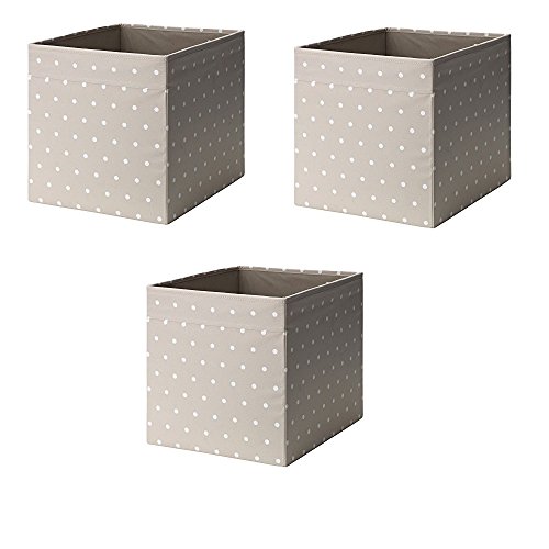 Ikea Drona Box (beige gepunktet, 3er-Pack (L x B x H): 38,1 x 33 cm) von IKEA