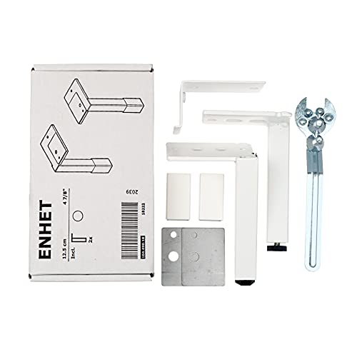 Ikea ENHET Beine, für F-Kabinett, Weiß, 12,5 cm, 104.490.18 – 2 Stück von Ikea