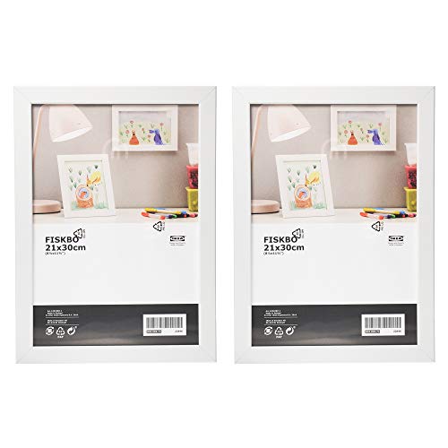 Ikea Fiskbo Bilderrahmen, A4, 21 x 30 cm, weiß, 2 Stück von Ikea