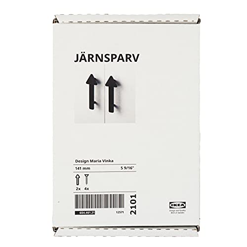 Ikea JARNSPARV Griffe, Schwarz/Pfeil, 141 mm, 2 Stück, 604.461.21 von Ikea