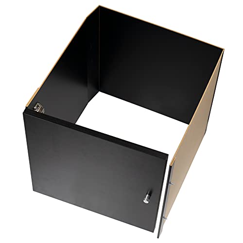 Ikea KALLAX Einlage mit Tür schwarz-braun 33x33 cm 602.781.70 von Ikea