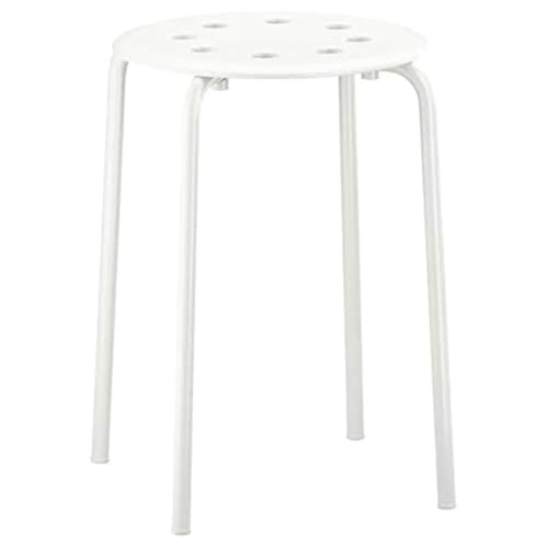 Ikea Marius Hocker aus Stahl, Epoxid-Pulverbeschichtung, Weiß, 1 Stück von Ikea