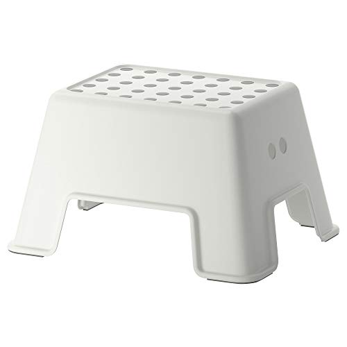 Ikea Tritthocker Bolmen rutschfester Badezimmerhocker 44x35x25cm, bis 150kg, weiß von Ikea