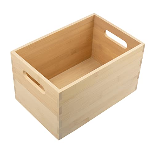 Ikea UPPDATERA Badezimmer-Aufbewahrungsbox mit Griffen, Bambus, hell, 16 x 24 x 15 cm, Braun von Ikea