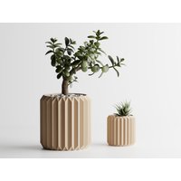 Blumentopf Im Papierfalt-Design - Moderner Und Einzigartiger Pflanztopf | 3D-Gedruckt Umweltfreundlich Individuelle Größen Verfügbar von IKEYAMAA