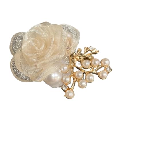 Brautjungfer Hand Blume Brautjungfer Handgelenk Blume Handarbeit Schwesterlich gebunden Ringel Brosche Hochzeit edlen Schmuck(Beige corsage) von IKFGTJRE