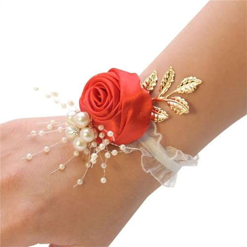 Brautjungfer Hand Blume Brautjungfern Handgelenk Blumen Hochzeit Blumen Handgelenk Girlanden Liefert 7 * 7 Cm(Color 05) von IKFGTJRE
