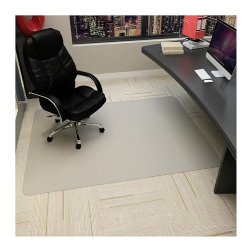 Bürostuhl Unterlage 1 x rutschfeste Bürostuhl-Schreibtischunterlage, Holzboden-Teppichbezug, Selbstklebender Polyester-Rollstuhl-Teppich for Zuhause und Büro(Beige,90x120cm) von IKFGTJRE