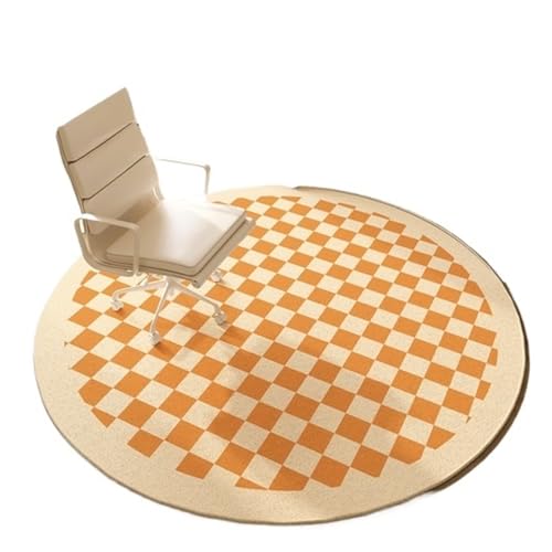 Bürostuhl Unterlage Runder Lern-Computerzimmer-Teppich, einfache Teppiche for Schlafzimmer, weich und leicht zu reinigen, Arbeitszimmer-Teppich, großflächige Teppiche for Wohnzimmer(E,100x100cm) von IKFGTJRE