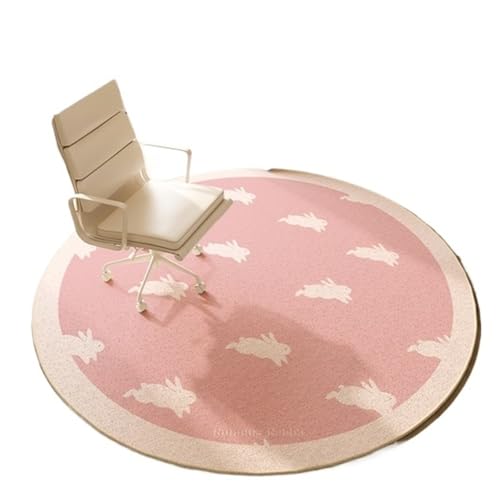 Bürostuhl Unterlage Runder Lern-Computerzimmer-Teppich, einfache Teppiche for Schlafzimmer, weich und leicht zu reinigen, Arbeitszimmer-Teppich, großflächige Teppiche for Wohnzimmer(H,80x80cm) von IKFGTJRE