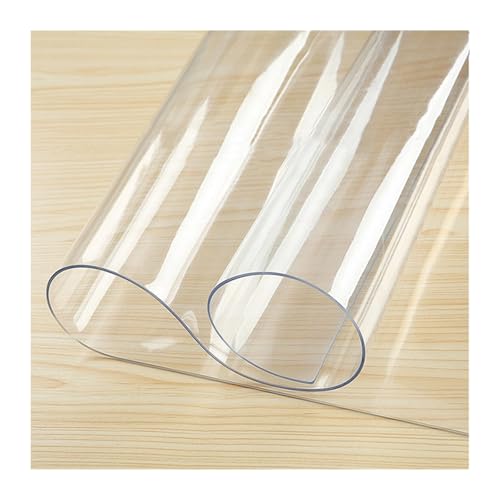 Bürostuhl Unterlage Transparenter Teppich, Holzboden-Schutzpolster, Computer-Pad, rundes Polster, Schutzpolster, PVC-Bodenmatte, rechteckiger Teppichstuhl(Transparent,90X200CM) von IKFGTJRE