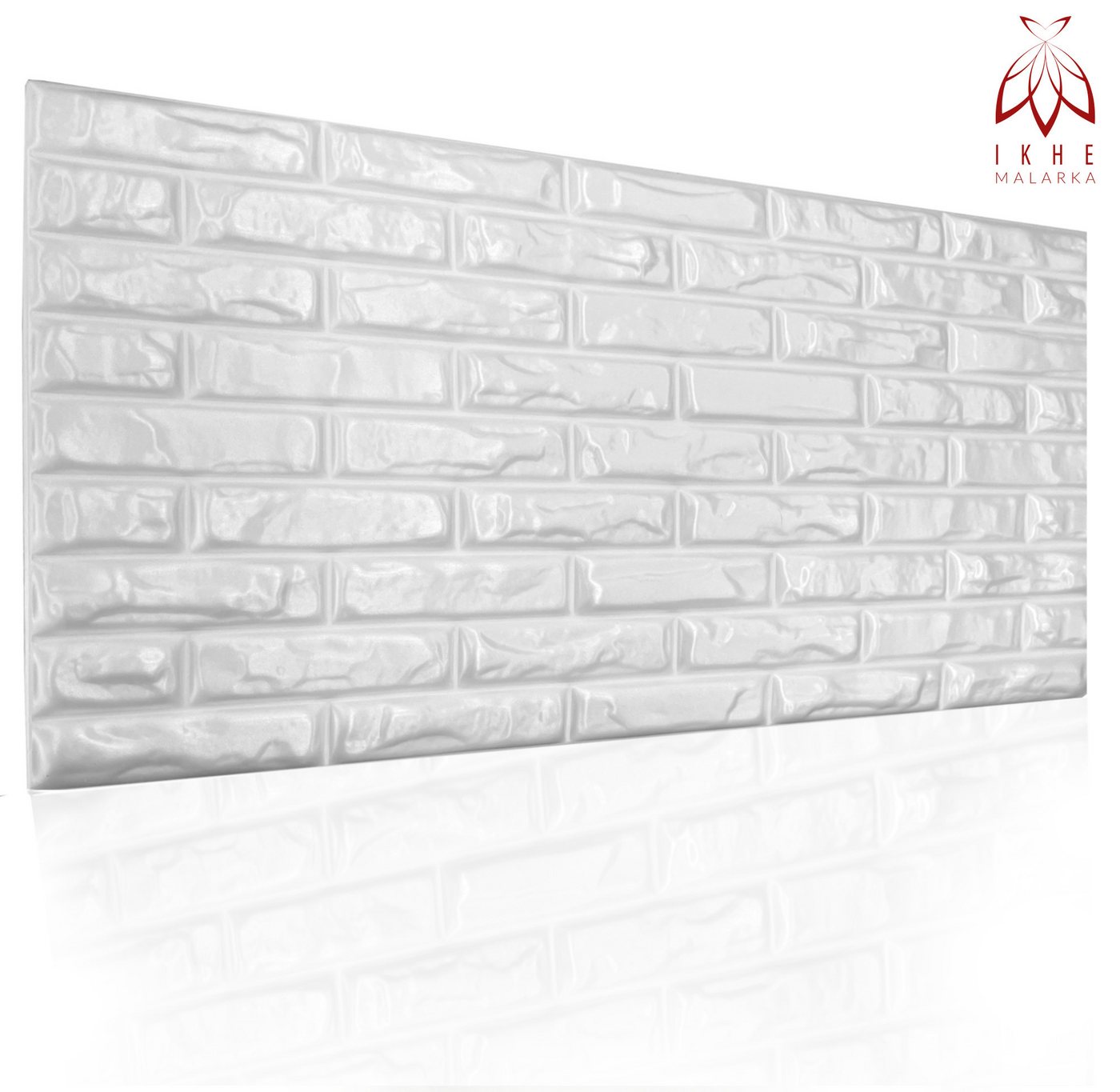 IKHEMalarka 3D Wandpaneel 4,10,16 Quadratmeter Polystyrol Deckenpaneele XL Brick, BxL: 50,00x100,00 cm, 0,50 qm, (20-tlg) Ziegeloptik Steinoptik Backstein Wandpaneele von IKHEMalarka