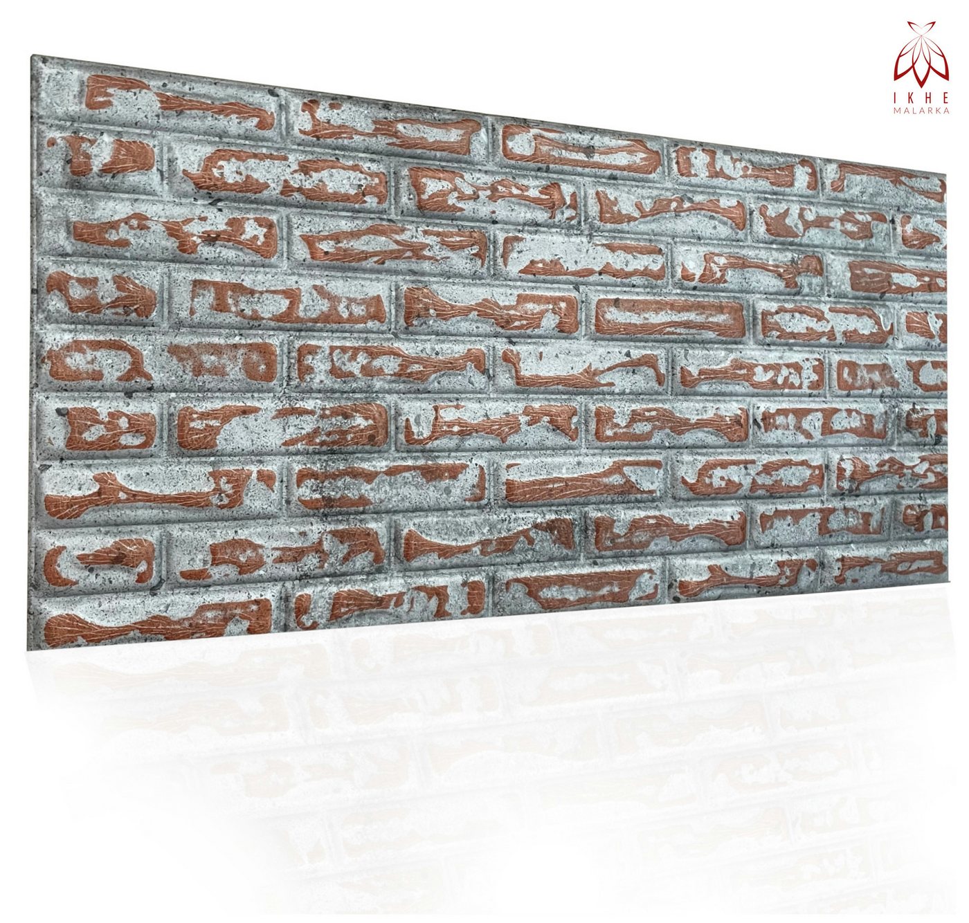 IKHEMalarka 3D Wandpaneel 4,10,16 Quadratmeter Polystyrol Deckenpaneele XL Brick, BxL: 50,00x100,00 cm, 0,50 qm, (8-tlg) Ziegeloptik Steinoptik Backstein Wandpaneele von IKHEMalarka