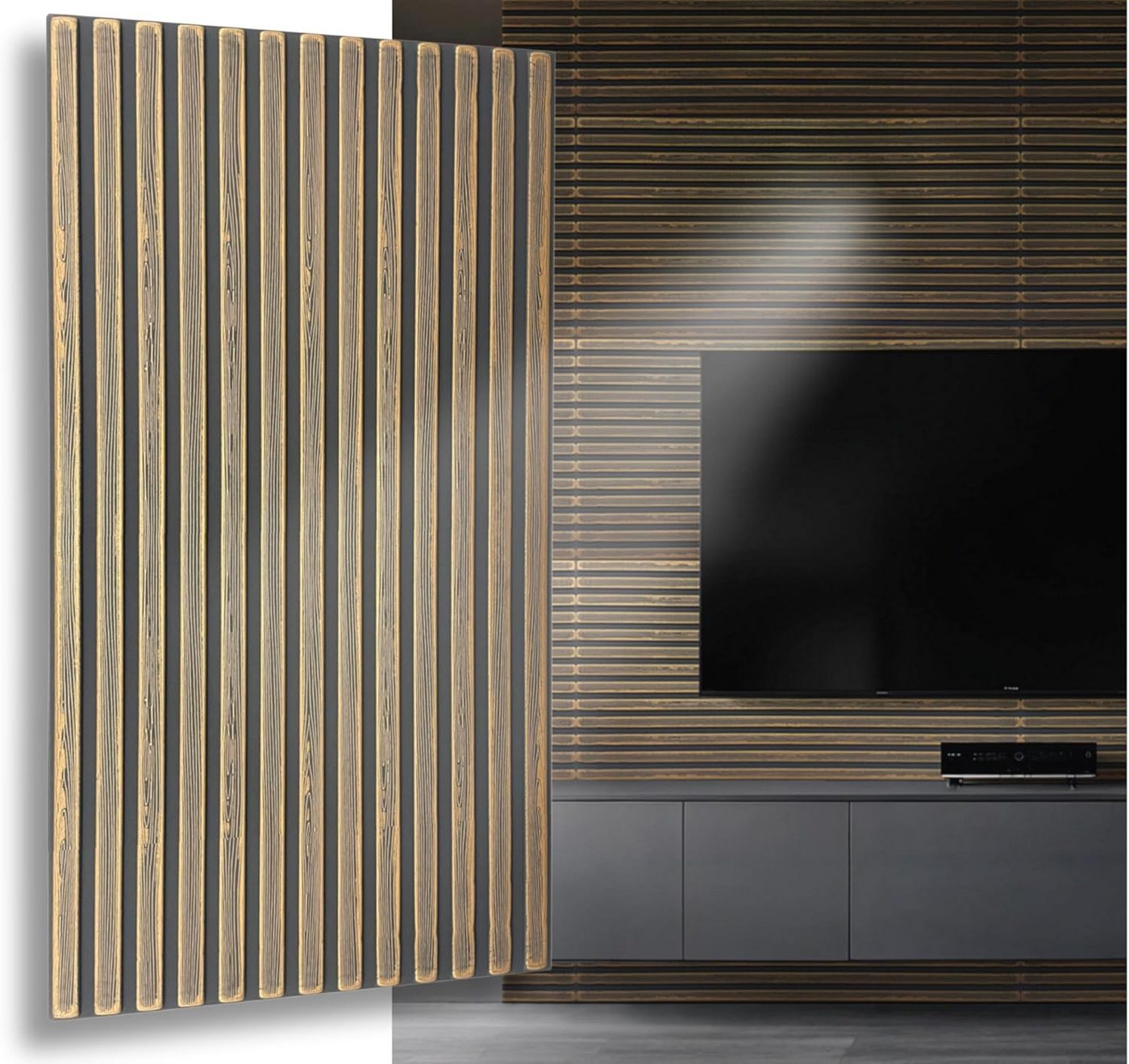 IKHEMalarka 3D Wandpaneel Betonoptik Marmor Ziegel aus Polystyrol Styropor XPS, BxL: 50,00x100,00 cm, 0,50 qm, (1 Stück, 0,5m) Deckenpaneelen - 3mm dick - 100x50cm von IKHEMalarka