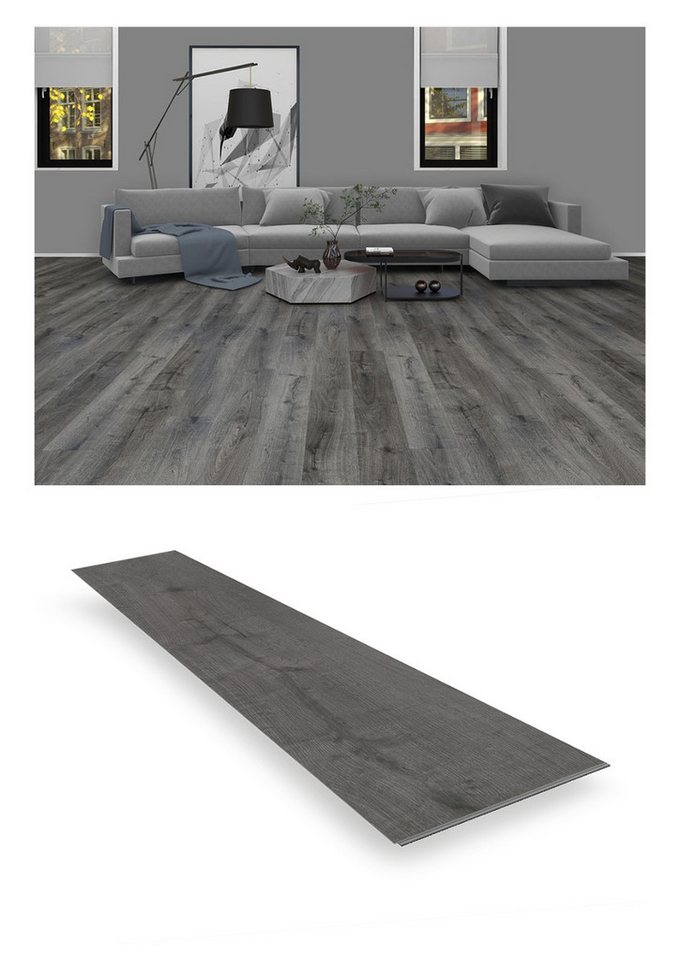 IKHEMalarka Vinylboden – 4,5 mm – Loc-Click – 2,782 m² – Premium, Integrierte Trittschalldämmung – reduziert Geräusche erhöht den Wohnkomfort, Loc-Click-System für DIY und Renovierung von IKHEMalarka
