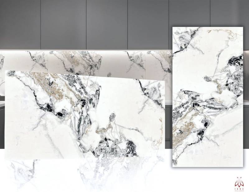 IKHEMalarka Wandpaneel Marmoroptik – Hochwertige PVC Wandverkleidung, BxL: 60x120 cm, 0,72 qm, (0,72m², 1 Stück) Alternative zu Fliesen & Marmor von IKHEMalarka