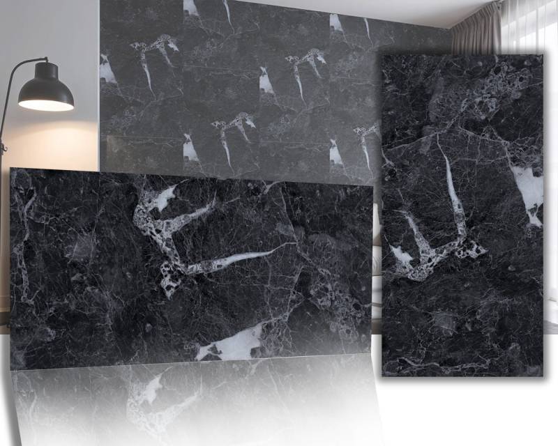 IKHEMalarka Wandpaneel Marmoroptik – Hochwertige PVC Wandverkleidung, BxL: 60x120 cm, 0,72 qm, (0,72m², 1 Stück) Alternative zu Fliesen & Marmor von IKHEMalarka
