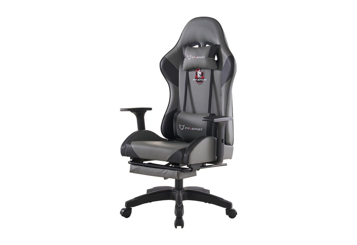 IKIDO Gaming-Stuhl PC-bureaustoel, ergonomisch (Packung), mit Fußstütze, belastbar bis 200 kg, 150° verstellbare Rückenlehne von IKIDO