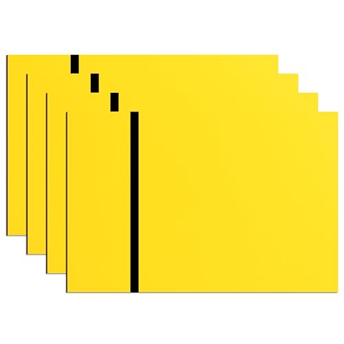 IKIER 4 Stück Doppelfarbige Kunststoffplatte, 20 x 30cm Gelb Schwarz ABS Acrylplatten Acrylglas für Lasergravur, CNC-Schneiden Laserhandwerk und DIY-Bastelprojekte von IKIER