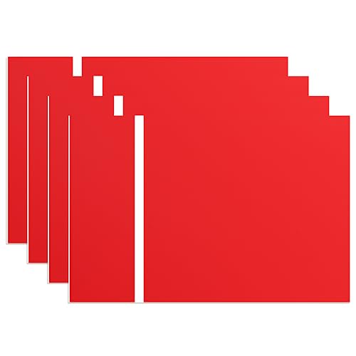 IKIER 4 Stück Doppelfarbige Kunststoffplatte, 20 x 30cm Rot ABS Acrylplatten Acrylglas für Lasergravur, CNC-Schneiden Laserhandwerk und DIY-Bastelprojekte von IKIER