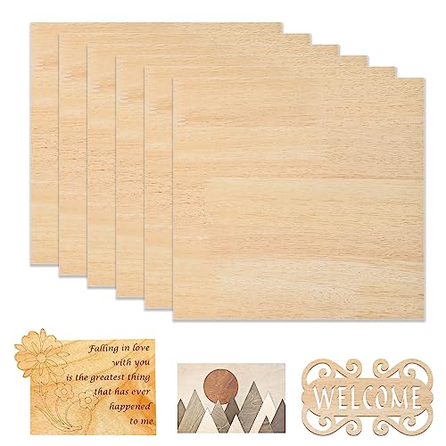 IKIER 6 Stück Gummibaum Sperrholzplatte, 300x300x3mm Bastelholz Platten Balsaholzplatten, Dünnes Naturholz für Laserprojekte, Basteln, Hobby, Modellbau IKIER 6 Stück Gummibaum Sperrholzplatte, 300x300x3mm Bastelholz Platten Balsaholzplatten, Dünnes Naturholz für Laserprojekte, Basteln, Hobby, Modellbau von IKIER