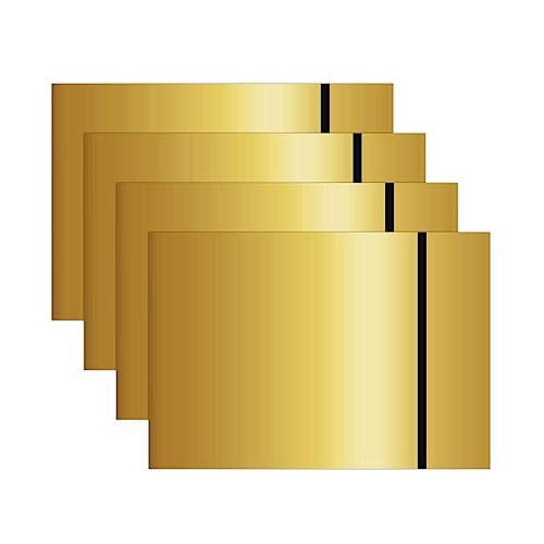 IKIER Doppelfarbige Kunststoffplatte, 4 Stück 20x30cm Metallfarbe ABS Acrylplatten Acrylglas für Lasergravur Schneiden handwerk und DIY Bastelprojekte, Spiegelndes Gold Schwarz von IKIER
