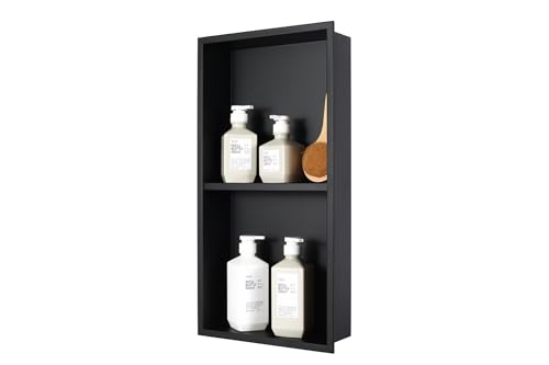 IKITRAEE Edelstahl Einbaunische Badezimmer Wandnische für Dusche,Integrierte Fliesenlose Duschablage Einbau Unterputz,Doppelte Badezimmer-Aufbewahrung für Shampoo & Duschgel,Matt Schwarz,30x60x10 cm IKITRAEE Edelstahl Einbaunische Badezimmer Wandnische für Dusche,Integrierte Fliesenlose Duschablage Einbau Unterputz,Doppelte Badezimmer-Aufbewahrung für Shampoo & Duschgel,Matt Schwarz,30x60x10 cm von IKITRAEE