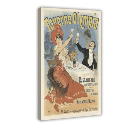 IKNBQIZH Champagner-Vintage-Poster (2), Leinwand-Poster, Schlafzimmerdekoration, Landschaft, Büro, Raumdekoration, Geschenk, 40 x 60 cm von IKNBQIZH