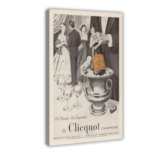 IKNBQIZH Champagner-Vintage-Poster (3), Leinwand-Poster, Schlafzimmer, Dekoration, Landschaft, Büro, Raumdekoration, Geschenk, 20 x 30 cm von IKNBQIZH