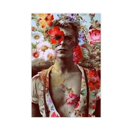 IKNBQIZH David Bowie-Poster (2) Leinwand-Poster, Schlafzimmerdekoration, Landschaft, Büro, Raumdekoration, Geschenk, 50 x 75 cm von IKNBQIZH