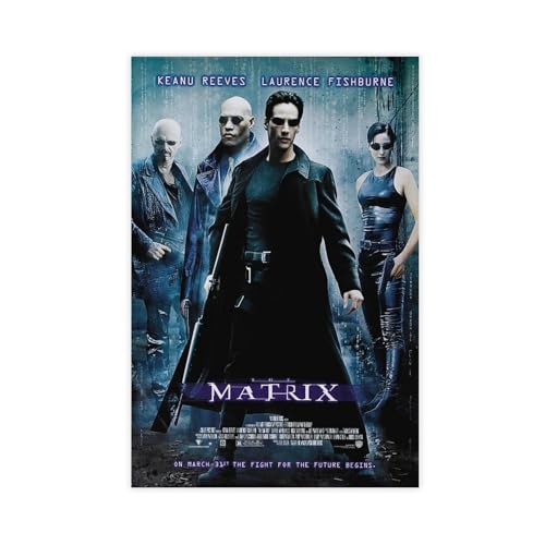 IKNBQIZH Filmposter "The Matrix", Leinwandposter, Schlafzimmer, Dekoration, Landschaft, Büro, Raumdekoration, Geschenk, 40 x 60 cm, 2 Stück von IKNBQIZH