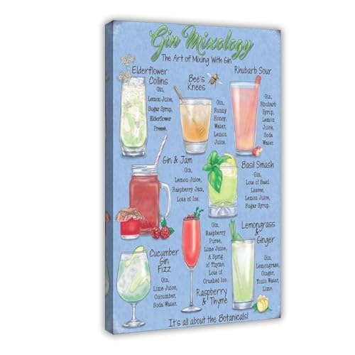 IKNBQIZH Gin Mixology Poster, Leinwand, Poster, Schlafzimmer, Dekoration, Landschaft, Büro, Raumdekoration, Geschenk, 40 x 60 cm IKNBQIZH Gin Mixology Poster, Leinwand, Poster, Schlafzimmer, Dekoration, Landschaft, Büro, Raumdekoration, Geschenk, 40 x 60 cm von IKNBQIZH