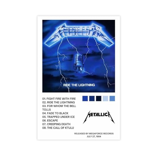 IKNBQIZH Metallica Musikalbum "Ride The Lightning", Poster, Leinwandposter, Wandkunst, Dekordruck, Bild, Gemälde für Wohnzimmer, Schlafzimmer, Dekoration, 30 x 45 cm IKNBQIZH Metallica Musikalbum "Ride The Lightning", Poster, Leinwandposter, Wandkunst, Dekordruck, Bild, Gemälde für Wohnzimmer, Schlafzimmer, Dekoration, 30 x 45 cm von IKNBQIZH