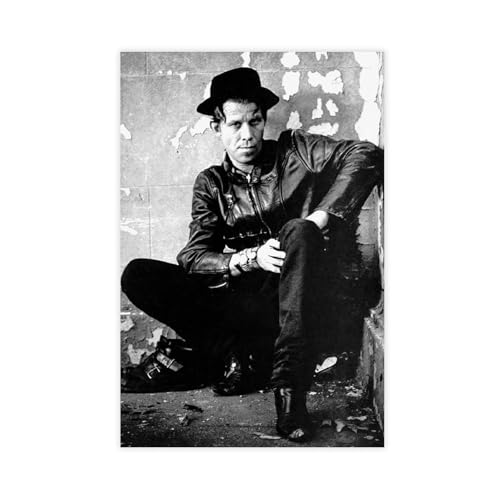 IKNBQIZH Poster "Schauspieler Tom Waits" (11), Leinwandposter, Wandkunst, Dekordruck, Bild Gemälde für Wohnzimmer, Schlafzimmer, Dekoration, 60 x 90 cm von IKNBQIZH