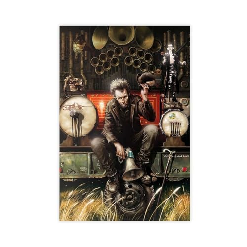 IKNBQIZH Poster "Schauspieler Tom Waits" (14), Leinwandposter, Wandkunst, Dekordruck, Bild Gemälde für Wohnzimmer, Schlafzimmer, Dekoration, 20 x 30 cm von IKNBQIZH