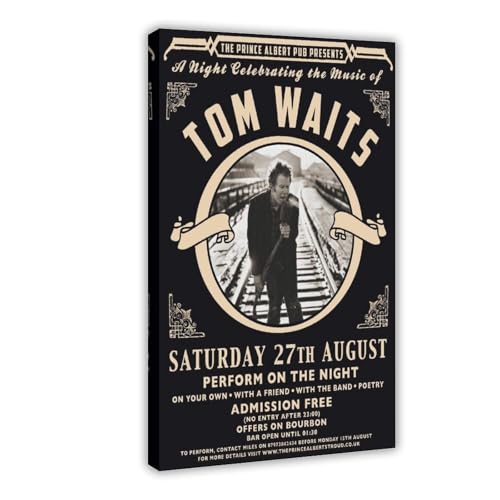 IKNBQIZH Poster "Schauspieler Tom Waits" (15) auf Leinwand, Wandkunst, Dekordruck, Bild Gemälde für Wohnzimmer, Schlafzimmer, Dekoration, 30 x 45 cm von IKNBQIZH
