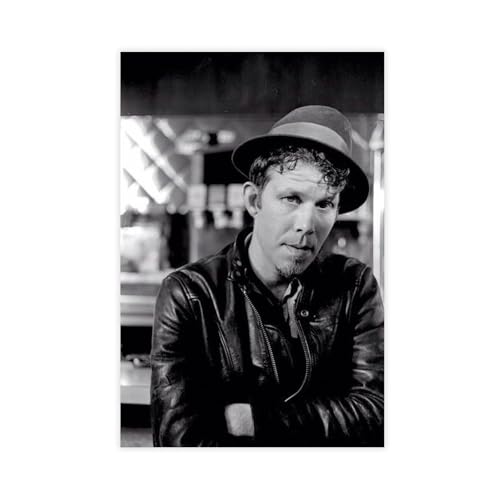 IKNBQIZH Poster "Schauspieler Tom Waits" (17) auf Leinwand, Wandkunst, Dekordruck, Bild Gemälde für Wohnzimmer, Schlafzimmer, Dekoration, 60 x 90 cm von IKNBQIZH