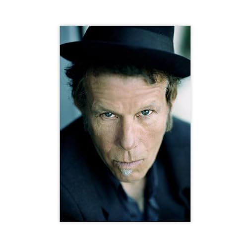IKNBQIZH Poster "Schauspieler Tom Waits" (2), Leinwandposter, Wandkunst, Dekordruck, Bild Gemälde für Wohnzimmer, Schlafzimmer, Dekoration, 60 x 90 cm von IKNBQIZH