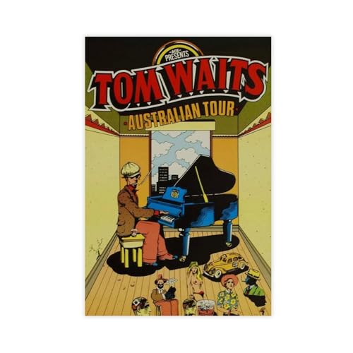 IKNBQIZH Poster "Schauspieler Tom Waits" (24) auf Leinwand, Schlafzimmer, Dekoration, Landschaft, Büro, Raumdekoration, Geschenk, 40 x 60 cm von IKNBQIZH