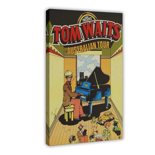 IKNBQIZH Poster "Schauspieler Tom Waits" (24) auf Leinwand, Wandkunst, Dekordruck, Bild Gemälde für Wohnzimmer, Schlafzimmer, Dekoration, 50 x 75 cm von IKNBQIZH
