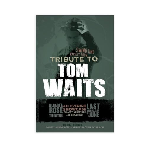 IKNBQIZH Poster "Schauspieler Tom Waits" (3), Leinwandposter, Schlafzimmer, Dekoration, Landschaft, Büro, Raumdekoration, Geschenk, 60 x 90 cm von IKNBQIZH