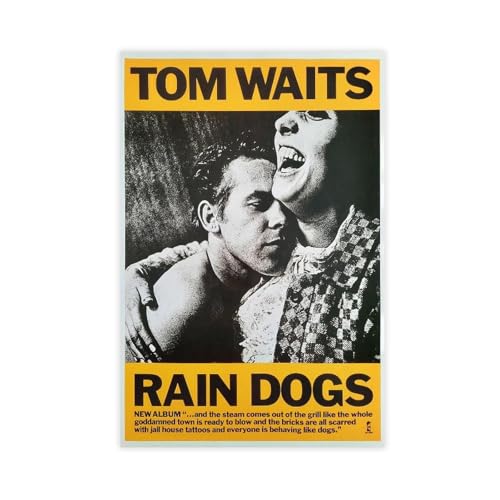 IKNBQIZH Poster "Schauspieler Tom Waits" (7), Leinwandposter, Wandkunst, Dekordruck, Bild Gemälde für Wohnzimmer, Schlafzimmer, Dekoration, 40 x 60 cm von IKNBQIZH
