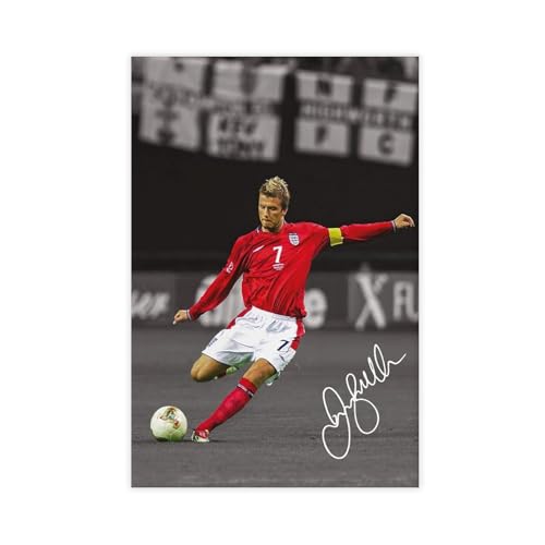 IKNBQIZH Poster mit Fußballspieler David Beckham (23) auf Leinwand, Wandkunst, Dekordruck, Bild Gemälde für Wohnzimmer, Schlafzimmer, Dekoration, 60 x 90 cm von IKNBQIZH